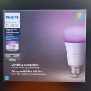 Philips Hue White and Color LED Smart Button Starter Kit, 3 A19 Smart Bul... New