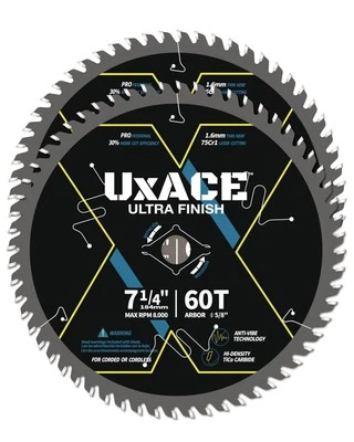 7-1/4-Inch 60-Tooth Circular Saw Blade with 5/8-Inch Arbor, Ultra Finish Wood...