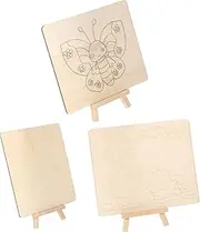 TOYANDONA 3 Pack Boys and Girls Easel DIY Painting Board Wooden Blank Panels for Creative Art Safe Boys and Girls Drawing Supplies Kindergarten Graffiti Toy