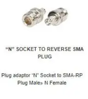 AD1012 Plug adaptor “N” Socket to SMA-RP