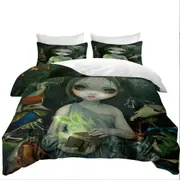 Gothic Scary Art Girl Opened the Pandora Box Quilt Cover