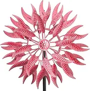 Senflame Large Outdoor Metal Wind Spinner,Two-Way Wind Sculptures,360 Degrees Kinetic Wind Spinners Yard Art Decor for Patio, Lawn & Garden 63 * 13.4 Inches