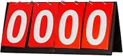 AmazingJul Tabletop Flip Scoreboard Portable 4 Digits Scoring Board Score Keeper Score Flipper for Games Tennis Badminton Baseball