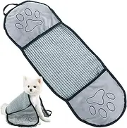 Dog Towel for Fast Drying – Super Absorbent Pet Towel with Glove Pockets – 55x20cm Microfibre Dog Bath Towel – Quick Drying Dog Towel for Pets – Machine Washable & Travel-Friendly