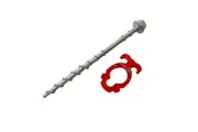 Medium Alloy Screw In Peg 200mm with ABS Guy Rope Holder Tie Down Kit Tent Pegs