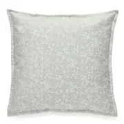 Square Beige And White Floral Print With Microgel Feather-Like Insert Pillow