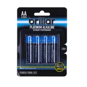 LR6 AA 1.5V - Brillar 4pk AA Alkaline Alkaline Batteries 1.5V LR6