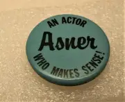 Ed Asner Political Activist An Actor Who Makes Sense Button Pin NOS New