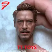 1:6 TTTOYS Iron Man Tony Stark Head Sculpt Fit 12'' Soldier Action Figure
