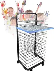 20 Layer Art Drying Rack Silk Screen Magazine Watercolor Clothes Rack Thousand-Layer Rack with Pulley Suitable for Kindergarten Studio Watercolor Storage Rack
