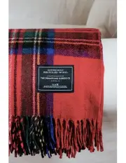 [The Grampians Goods Co.] Heritage Collection Recycled Wool Scottish Tartan Blanket in Red