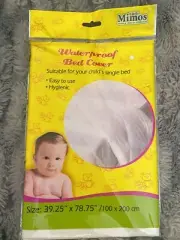 Waterproof Bed Cover (39.25” X 78.75) For Toddlers/Babies By Little Mimos New