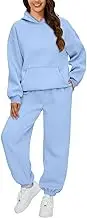 Women Pantsuits for Work Sweatsuit Sets Oversized Sweatshirt Baggy Fall Fashion Sweatpants With Pockets Lady Nine Suit for Women