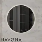 LED Bathroom Mirror - 900mm Frameless Round - Defogger Pad, Touch Sensor Switch