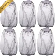 6 Pack Mosquito Head Net Hat Face Mesh Anti Bee Bug Outdoor