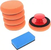 CHILDWEET 1 Set Car Wax Removal Sponge Applicator Hand Polishing Pad with Buffing Sponges for Car Care Compatible with Various Paint and Models Durable Easy to Maintain