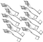 TOGEVAL 5 Pairs Stylish Metal Zipper Pulls for Luggage Backpacks More Detachable Slider Replacement Accessory for Smooth Operation and Extended Lifespan