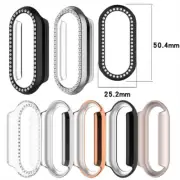 Diamonds Protective Case Hollowed Half-Wrap Watch Case Cover for MI Band 9/9 NFC