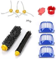 Energup Accessory for Irobot Roomba 500 600 610 620 650 Series Vacuum Cleaner Replacement Part Include 3 Pack Filter Side Brush 1 Pack Bristle Brush & Flexible Beater Brush
