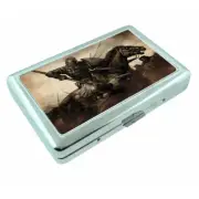 Medieval Knight D4 Silver Metal Cigarette Case RFID Protection Wallet