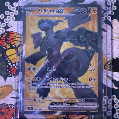 Pokémon Zekrom EX 158/086 Black Bolt Full Art English Card NM Bundle