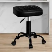 1 ALFORDSON Salon Stool Swivel Dress Chair Lina - All Black