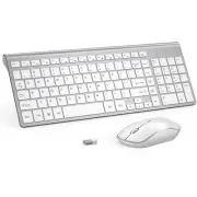 J Wireless Keyboard Mouse, 2.4G Wireless Combo with Numeric Keyboard,Quiet an...