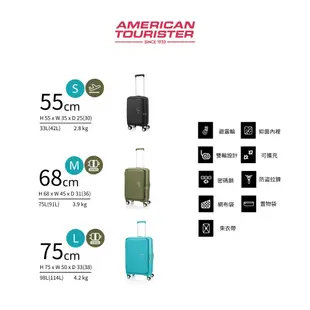 AT美國旅行者 前開旅行箱推薦 出國行李箱 28吋 可擴充 防盜拉鍊 避震輪 TSA鎖-AO8-CURIO 授權經銷商