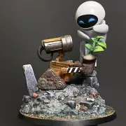 Wall-E Wall-e and Eva Painted Gallery Army Miniature model 【Black Duke】