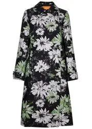 Stine Goya Wessi Metallic Floral-jacquard Coat - Black - M (UK12 / M) M (UK12 / M)