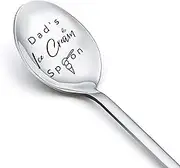 Dad Father Birthday Gifts from Daughter Son Dad's Ice Cream Spoon Funny Engraved Spoons for Dad Father Gifts for Daddy Stepdad Ice Cream Lovers