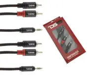 2x 3 Foot Dual RCA To AUX Cable High Quality OFC Noise rejection Cable DS18