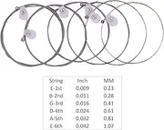 Guitar Strings, DN-009 Extra Light Guitar Strings for Electric Guitars Hexagonal Core Namo Coating Nickel Winding 6pcs Strings Set