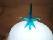 Medium AQUA Iridescent Aurora Star for Ceramic Christmas Tree Topper