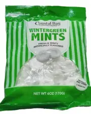 Lot of 2 Coastal Bay Wintergreen Mint Flavor Hard Candies Candy 6 Oz Each
