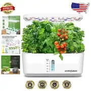 Indoor Hydroponics Garden Kit: 10-Pod System with Adjustable LED Grow Light