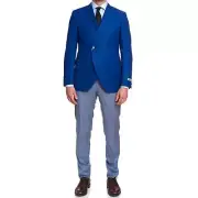 CANALI 1934 Blue Travel Wool-Mohair Double Breasted Suit EU 50 US 40 Slim Fit