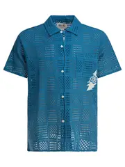[Thisisneverthat®] Thisisneverthat-Gd Lightning Mesh Shirts Blu-Uomo M