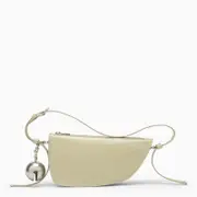 [Burberry] Small Shield light green leather bag One size Green