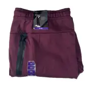 Member's Mark Men's Double Knit Active Jogger Stretch Zip Pocket Maroon