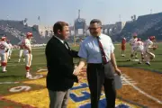 Football Super Bowl I Closeup Of Green Bay Packers Vince Lombardi 1967 OLD PHOTO
