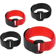 Pack of 4 Rooster Collars No-Crow Chicken Collar Adjustable Anti-Hook Rooster Collar Neck Strap Neck Nylon Belt - Reduces Chickens from Screaming Disturbing Neighbours Chicken Collar Black, Red 2 x 20