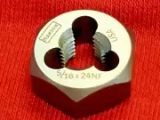 7229 5/16-24 NF X 11/16" Hex Die Irwin Hanson Rethreading CS USA