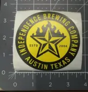 INDEPENDENCE BREWING texas AUSTIN stash convict STICKER decal craft beer brewery