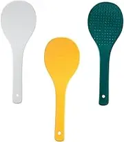 SOLUSTRE 3Pcs Ceramic Rice Scoop Non Stick Kitchen Utensil for Rice and Porridge Easy to Clean for Home Cooking and Gifting Delicate Rice Spoon