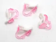 50 Pink Plastic Clip On Snap Earring Hooks with Loop Lever Back Kids Earring