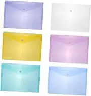 Veemoon Snap Button File Bag 30pcs Document Storage Box A5 Size Office File Organizer Portable Document Folder Color