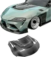 hood scoops for cars， Compatible For V Style Hood Carbon Fiber Compatible For Toyota Gr Supra A90 A91 Mk5 T Hood Car Accessories Carbon Bonnet Engine Cover