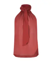 Philosophy Di Lorenzo Serafini Halterneck Semi-Sheer Crepe Top IT40,IT44,IT42 red