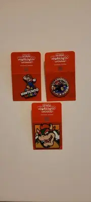 3 Universal Studios Super Nintendo World Pins- Bowser-Super Mario- Mario Kart